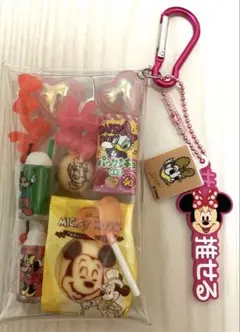 ガチャ詰めポーチ　ディズニー　ガチャ　レトログラス　東京バナナ　パックンチョ