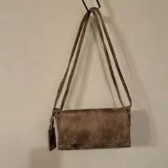 ブラウン スエード ショルダーバッグ