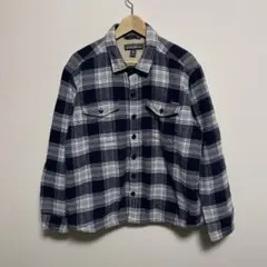 k58 エディーバウアー チェック フランネル 裏ボア シャツ ジャケット　L