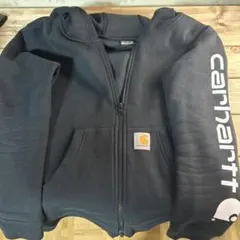 Carhartt ブラック ジップアップパーカー