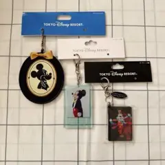 ミッキー　キーチェーン　3点セット