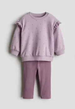 h&m トップス　トレーナー　ハート柄　レギンス　90