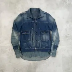 ミハラヤスヒロ ドッキング デニムジャケット デニムシャツ 46 楽天市場】MIHARA YASUHIRO Denim ドッキング シャツ地 切替