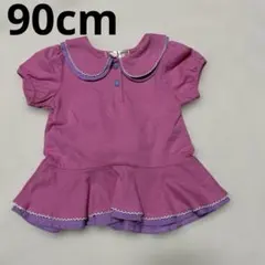 90cm 女の子 ディズニー ミニーマウス 半袖 ワンピース コスプレ ピンク