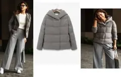 【新品】プラステ　ダウン　ジャケット　グレー　コート