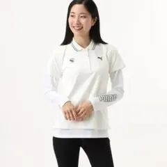 ★春夏★プーマゴルフ★ＷインナーセットＳＳポロシャツ★L/WT