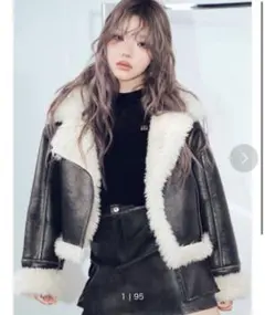 【MURUA】 ヴィンテージライクショートフェイクムートンブラウン