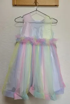 お値下げ　パステルカラー ノースリーブドレス　7y