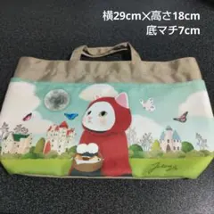 猫のキャラクター ミニトートバッグ キャンバス生地仕様