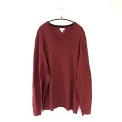 OLD NAVY Vネックニット XXL ボルドー 大きいサイズ メンズ 美品