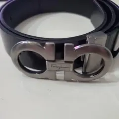 Salvatore Ferragamo レザー ベルト 黒