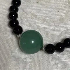 アベンチュリンとオニキスのネックレス