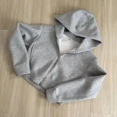 GU グレー クロップドパーカー Sサイズ