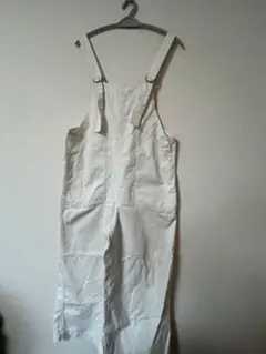 【最終セール】ホワイトコットンオーバーオール