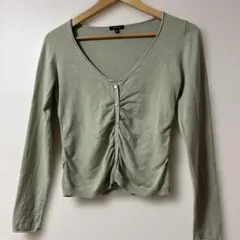TOCCA 長袖 カーディガン ライトグリーン XS