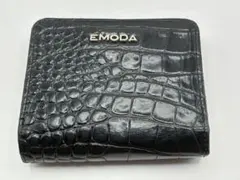 EMODA 二つ折り財布 クロコ型押し ブラックのサムネイル