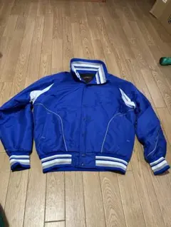 ZETT ゼット　グラウンドコート　Lサイズ　青 ストライプ ジャケット