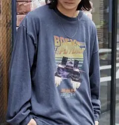 バック・トゥ・ザ・フューチャー　長袖Tシャツ　ビックシルエット
