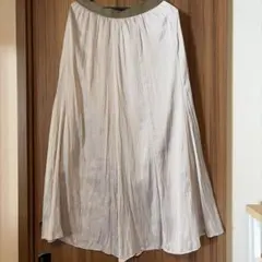 United arrowsアイボリー フレアロングスカート　フリーサイズ