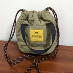 値下げしました！　 KIU ドローストリングトートバッグ オリーブ
