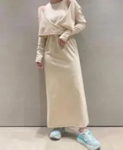 【emmi atelier】3WAYパイルセットワンピ