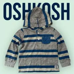 OSHKOSH フード付き長袖カットソー 海外古着 キッズヴィンテージ 3T
