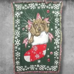 BPiK アニマル ラグ ビンテージ 古着 犬 靴下 クリスマス ドッグ 絨毯