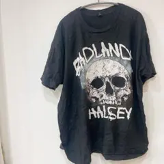 美品✨スカル Tシャツ【L】 ブラック 黒 半袖 夏服 ガイコツ柄