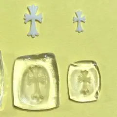 中　小　クロス ネイルパーツ モールド ネイルアート　シリコンモールド