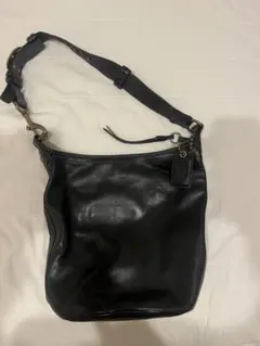 old coachコーチ オールレザー ワンショルダーバッグ バケツ型 ブラック