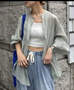 CIAOPANIC TYPY シアーバンドカラーシャツ