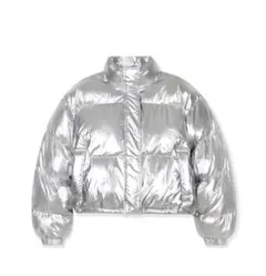 シルバー ダウンジャケット ショート丈　美品 最終値下げ