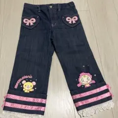 mezzo piano デニムパンツ 裾レース リボンのサムネイル