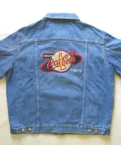Coca-Colaデザインデニムジャケット Coca-Colaデザインデニムジャケット Coka Cola コカコーラ