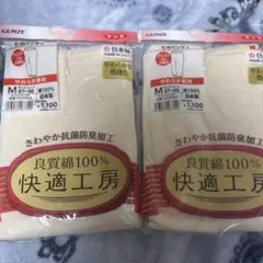 新品未使用⭐︎グンゼGUNZE抗菌防臭加工 綿100% 下着 Mサイズ 2枚セット