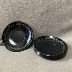 茶托　黒　5枚　プラスチック製