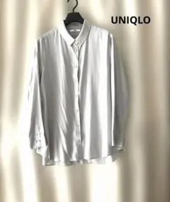 UNIQLO シャツ　ブラウス　トップス　グレー　春秋　長袖