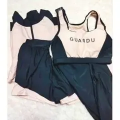 □【新品】水着 ラッシュガード ４点セット 水着 レギンス ブラ 体形カバー10