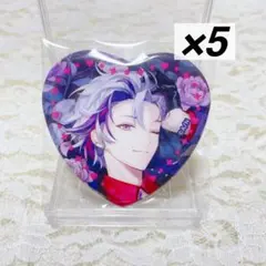 にじさんじ Rose Valentine ハート型缶バッジ 不破湊 5点