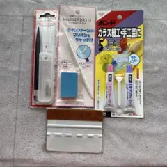 ガラス細工用接着剤とツールセット