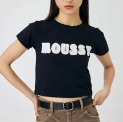 MOUSSY レース刺繍 Tシャツ 黒　ZOZOTOWN限定カラー　現在完売品のサムネイル