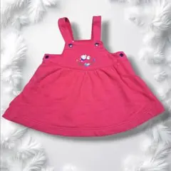 y4 旧タグ【familiar】ワンピース クマ 犬 刺繍 80cm 春秋冬子供