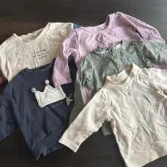 cottoli ユニクロ まとめ売り 80cm 長袖Tシャツ 5点セット