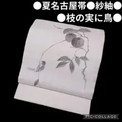 ⭐️胡瓜？夏野菜かな？⭐️夏物 九寸名古屋帯 絽 夏帯 普段着物 絽