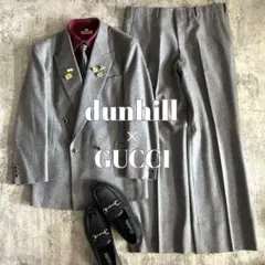 極美品 極上フェルトウール ダブルスーツ GUCCI dunhill ネクタイ