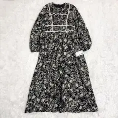 新品　エヌナチュラルビューティーベーシック　配色テープ切替ワンピース　M