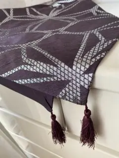 紫色 幾何学模様 テーブルランナー 180×32