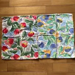 YUKI T チューリップ柄ハンカチ 2枚セット