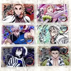 鬼滅の刃 鬼殺隊 アメステシール 6柄ワンシート グリッター加工