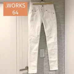 ストレッチパンツ　.WORKS ホワイトデニム　ハイウエスト　美品